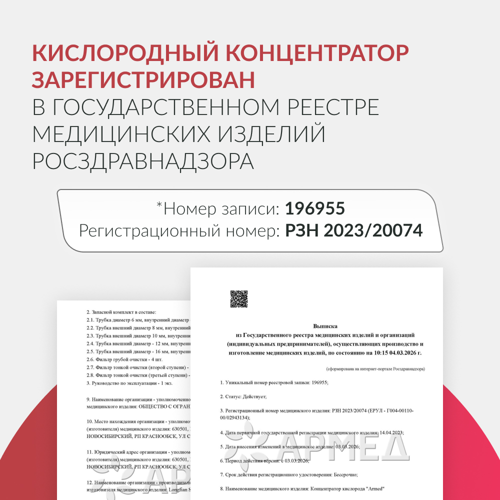 Концентратор кислорода Армед JAY-20 (4.0) 